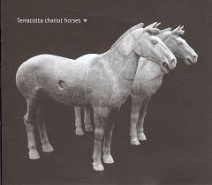 Terracotta chariot horses