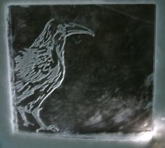 crow room wall carving
